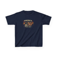 Patriotic Kids T-Shirt | America 250 Born Free Fireworks | Liberty & Victory