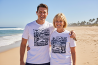 Christian Beach T-Shirt | Salt & Salvation Coastal Block Print Garment-Dyed Tee | Salt & Salvation | Liberty & Victory