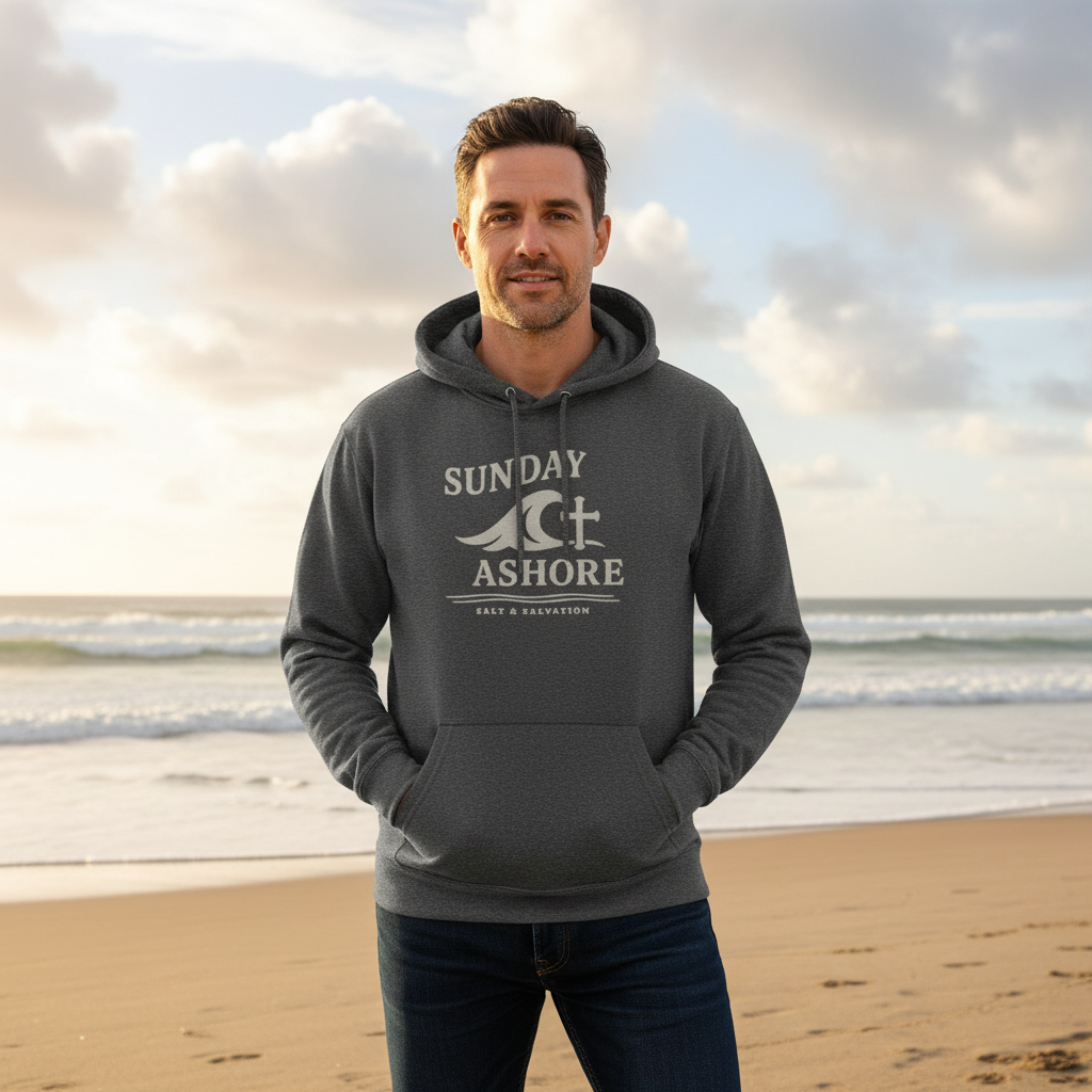 Salt & Salvation Coastal Hoodie – Faith-Inspired Pullover
