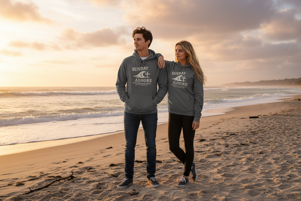 Salt & Salvation Coastal Hoodie – Faith-Inspired Pullover