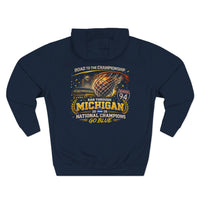 Michigan Wolverines Hoodie | Go Blue National Champions Vintage Block M Pullover Sweatshirt | Victory-One | Liberty & Victory