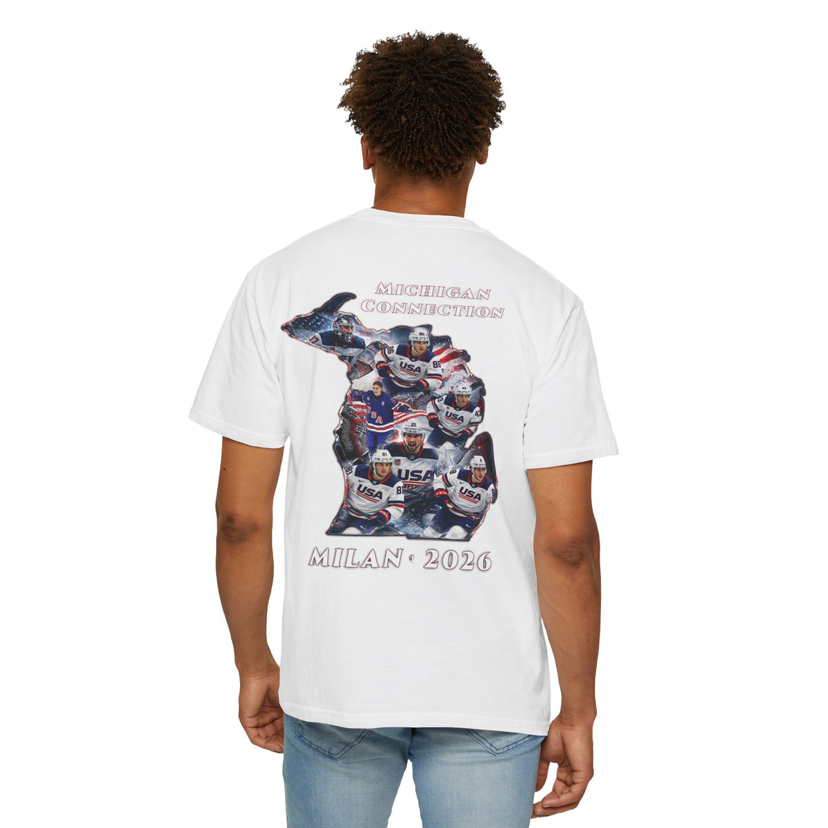 USA Hockey T-Shirt | Michigan Milan 2026 Patriotic Tee | Veteran-Owned | Liberty & Victory