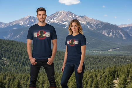 Colorado 4Victor Flag Vintage Silhouette T-Shirt