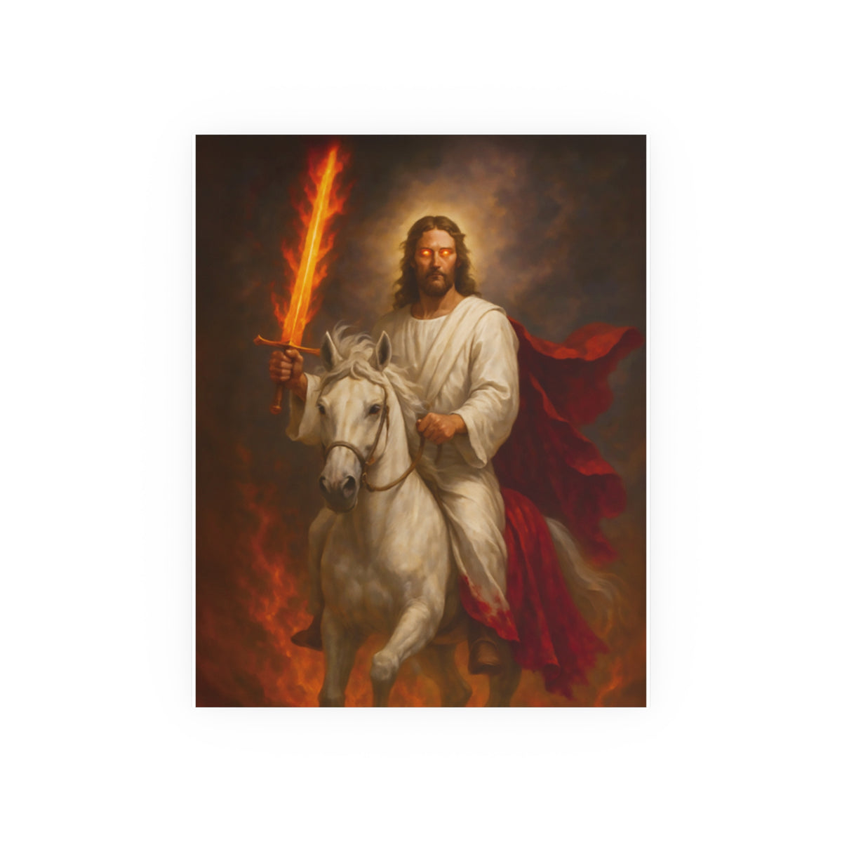 Jesus on White Horse Poster | Religious Wall Art Print