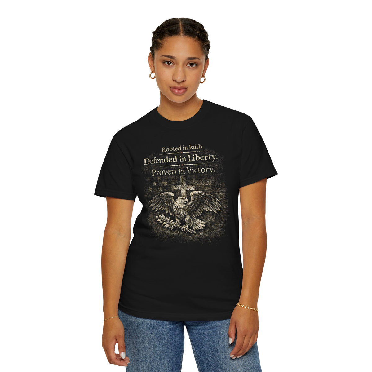 Rooted in Faith Eagle Tee | Christian Patriotic Shirt