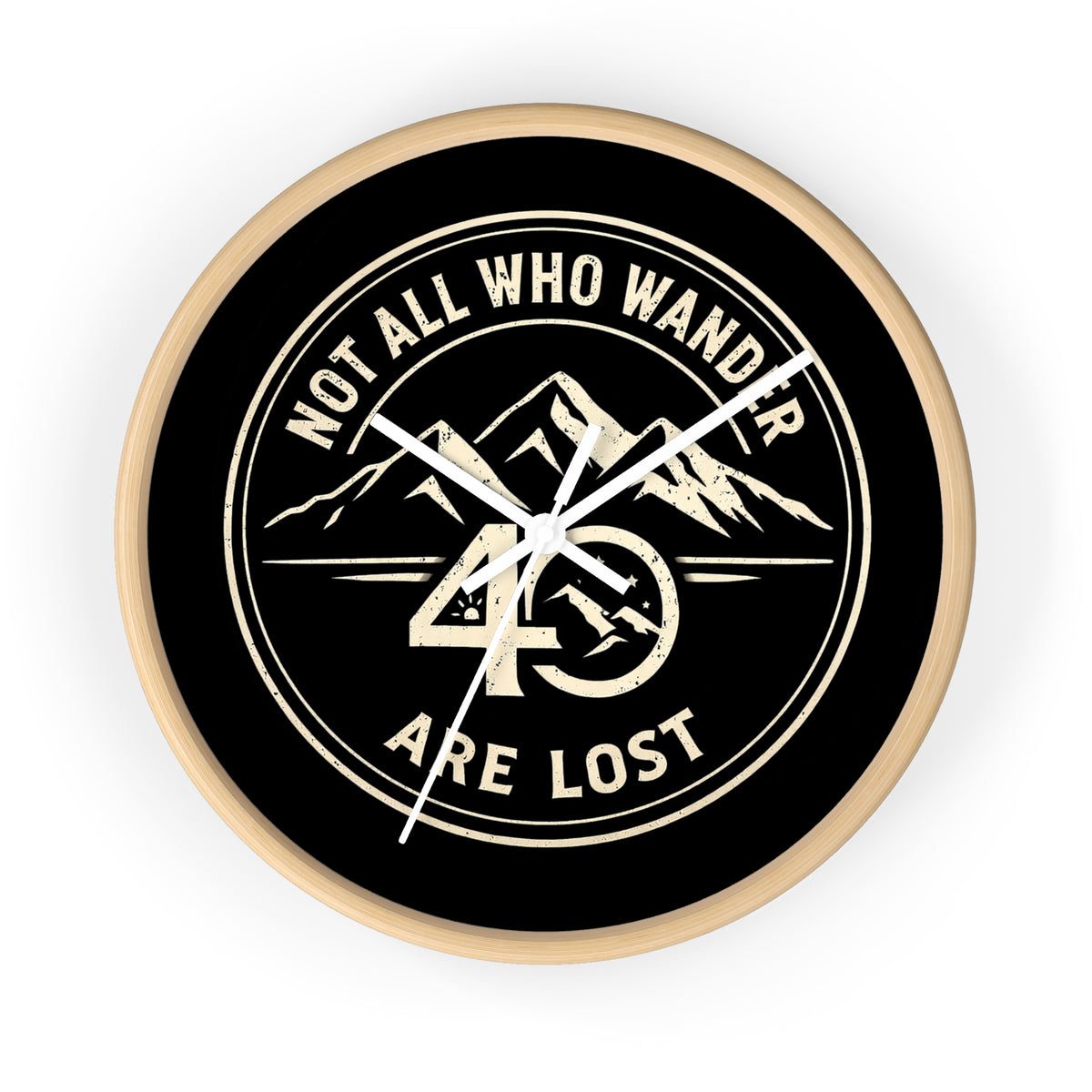 Christian Wall Clock | Not All Who Wander Are Lost | 40 Days 40 Nights Challenge | Liberty & Victory