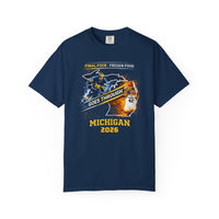 Michigan Wolverines Basketball T-Shirt | 2026 Final Four Goes Through Garment-Dyed Fan Tee | Victory-One | Liberty & Victory