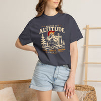 Christian T-Shirt | Rooted in Altitude & Faith | Mountain + Rising Sun | Garment-Dyed | Wonder & Wander | Signature Line | Veteran-Owned | Liberty & Victory Co.