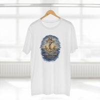 Christian Coastal T-Shirt | Come Ashore Rustic Anchor Nautical Faith Tee | Salt & Salvation | Liberty & Victory