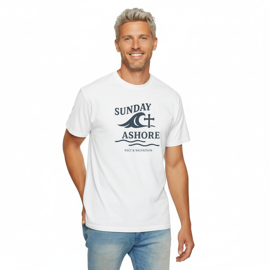 Sunday Ashore Tee | Coastal Surf Faith T-Shirt