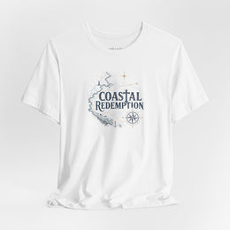 Coastal Faith T-Shirt | Coastal Redemption Nautical Chart Compass Tee | Salt & Salvation | Veteran-Owned | Liberty & Victory Co.