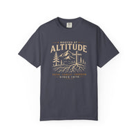 Christian T-Shirt | Rooted at Altitude Faith • Family • Freedom | Cross + Mountain Roots | Wonder & Wander | Signature Line | Veteran-Owned | Liberty & Victory Co.
