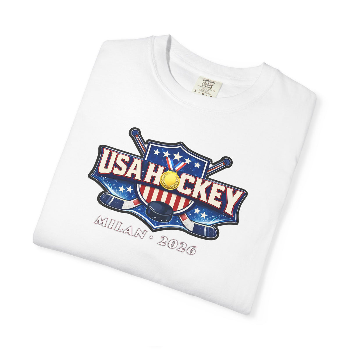 USA Hockey T-Shirt | Michigan Milan 2026 Patriotic Tee | Veteran-Owned | Liberty & Victory
