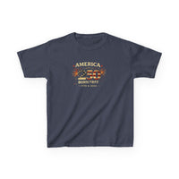 Patriotic Kids T-Shirt | America 250 Born Free Fireworks | Liberty & Victory
