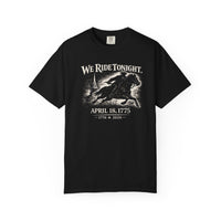 Patriotic T-Shirt | We Ride Tonight Paul Revere America 250th Tee | Liberty-In-One | Liberty & Victory