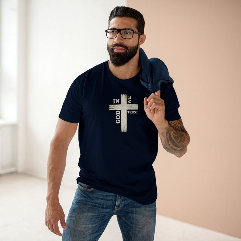 Christian Faith T-Shirt | In God We Trust Rustic Wood Cross God Is in the Details Tee | Liberty & Victory