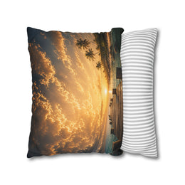 Faith Throw Pillow Cover | By His Grace We Come Ashore | Nautical Christian Decor | Liberty & Victory Co.