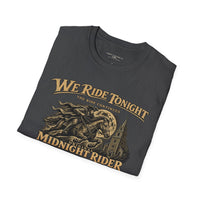 Midnight Rider T-Shirt — We Ride Tonight Motorcycle Club Vintage Flag Tee