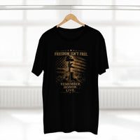 Patriotic Veteran T-Shirt | Freedom Isn't Free Front Print | Memorial Tee | Liberty & Victory Co.