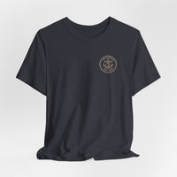 Navy Anchor Compass Pocket Tee — Coastal Nautical Graphic T-Shirt-NCR