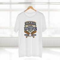 Faith & Sport T-Shirt | Tigers Faithful Vintage Baseball Crest Tee | Victory-In-One | Liberty & Victory