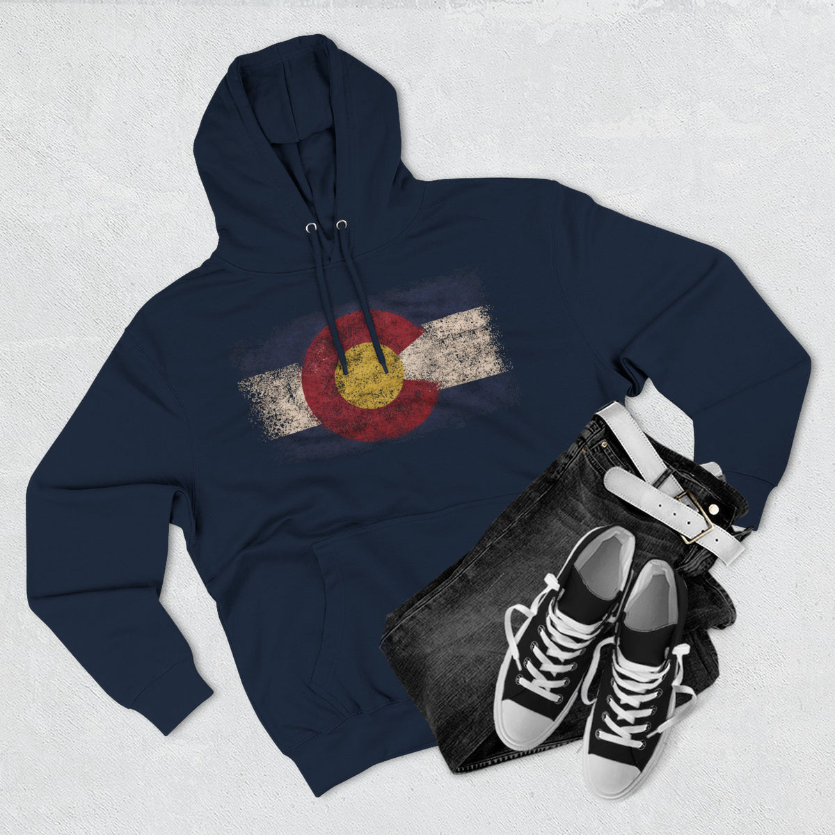Colorado Flag Distressed Hoodie