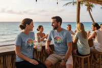 Christian Coastal T-Shirt | Margaritas & Mercy Vintage Sunset Palm Garment-Dyed Tee | Salt & Salvation | Liberty & Victory