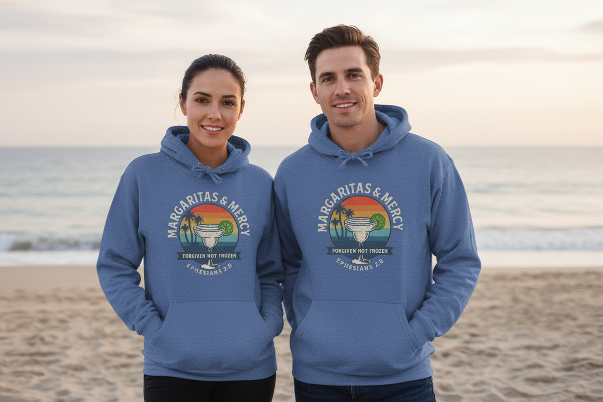Margaritas & Mercy Hoodie | Coastal Faith Sweatshirt