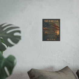 Patriotic Wall Art | This Is My Flag Coastal Lighthouse Rolled Poster | Veteran-Owned | Liberty & Victory Co.
