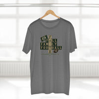 Mountain Faith | Fall Family Football — T-Shirt Faith Runs Through It-CSU Rams Edition | Game Day Faith Tee | Veteran-Owned Small Business | Liberty & Victory Co.
