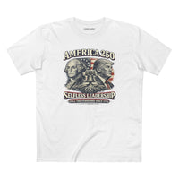 America 250 T-Shirt | Selfless Leadership Washington & Trump | Patriotic Christian Apparel | Liberty & Victory