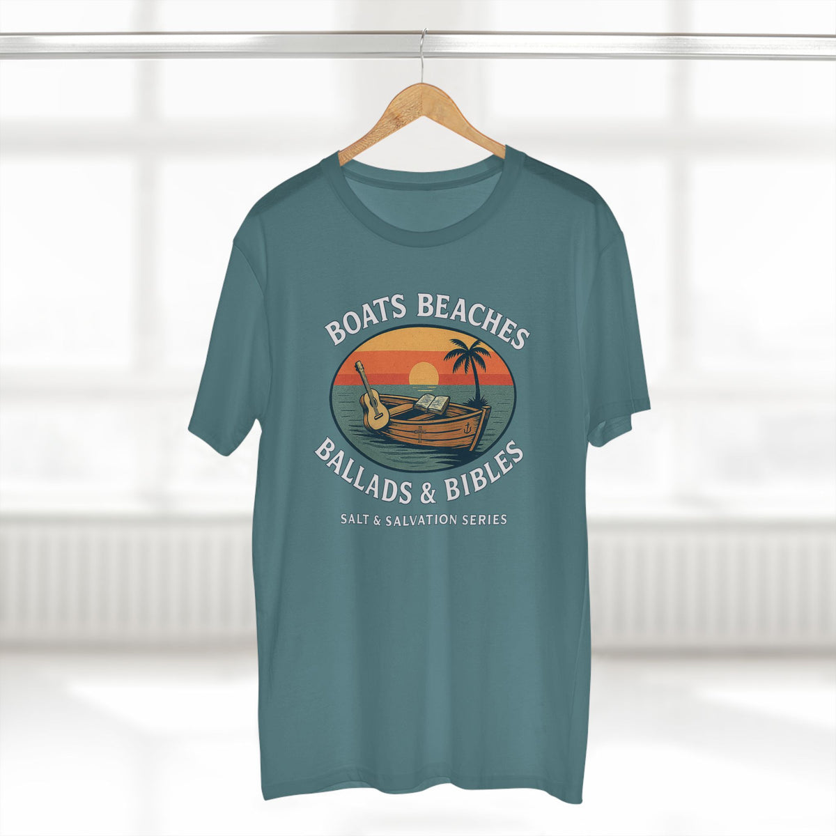 Boats Beaches Ballads & Bibles Tee | Coastal Faith Shirt