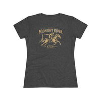 Women's Patriotic T-Shirt | Midnight Rider 1775 Heritage Tri-Blend Edition | Veteran-Owned | Liberty & Victory Co.
