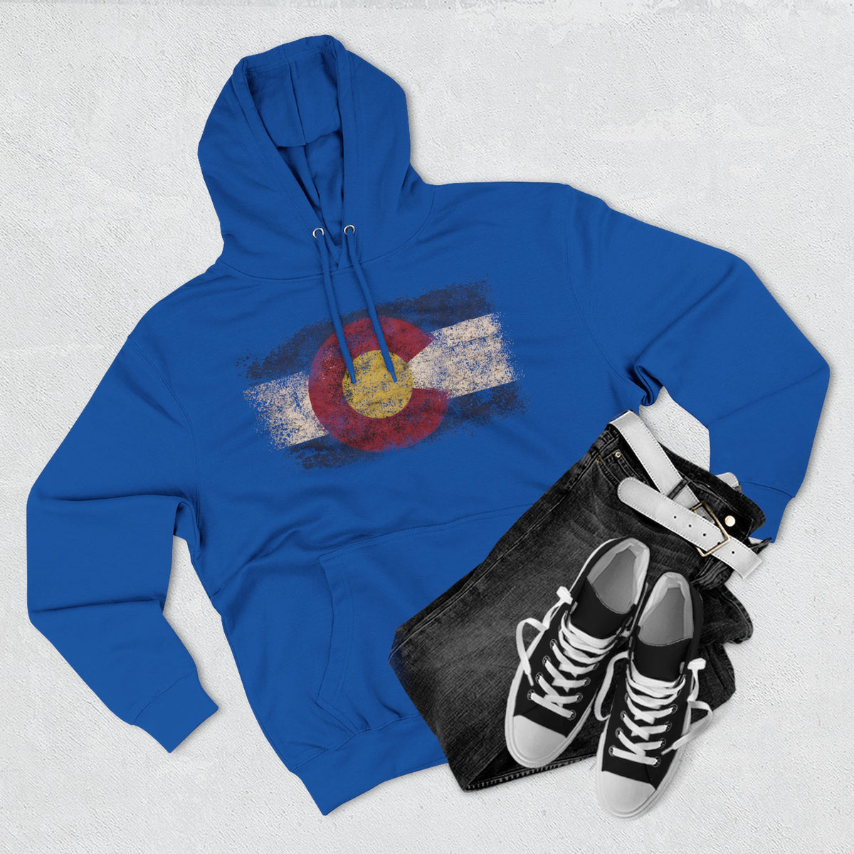 Colorado Flag Distressed Hoodie