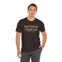 Christian Patriotic T-Shirt | One Nation Under God 1776–2026 USA 250 Founders Line | Veteran-Owned | Liberty & Victory Co.