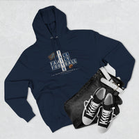Faith & Sport | Fall Family Football — Premium Hoodie Faith Runs Through It-Detroit Edition | Game Day Faith Hoodie | Veteran-Owned Small Business | Liberty & Victory Co.