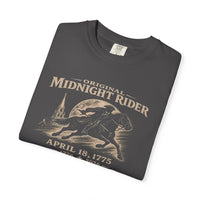 Patriotic Faith | Original Midnight Rider — 1776 I 2026 Heritage Tee | Veteran-Owned Small Business | Liberty & Victory Co.