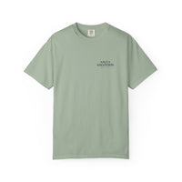 Christian Beach T-Shirt | Salt & Salvation Parrotheads Retro Palm Sunset Garment-Dyed Tee | Liberty & Victory