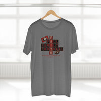 Faith & Sport | Fall Family Football — T-Shirt Faith Runs Through It-Georgia Bulldogs Edition | Game Day Faith Tee | Veteran-Owned Small Business | Liberty & Victory Co.