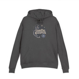 Coastal Faith Hoodie | Coastal Redemption Lighthouse & Compass French Terry Pullover | Salt & Salvation | Veteran-Owned | Liberty & Victory Co.