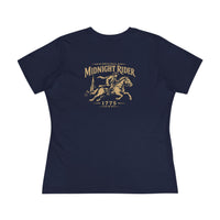 Women's Patriotic T-Shirt | Midnight Rider 1775 Heritage Cotton Edition | Veteran-Owned | Liberty & Victory Co.