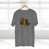 Faith & Sport | Fall Family Football — T-Shirt Faith Runs Through It-Michigan Edition | Game Day Faith Tee | Veteran-Owned Small Business | Liberty & Victory Co.