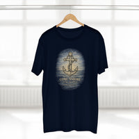 Christian Coastal T-Shirt | Come Ashore Rustic Anchor Nautical Faith Tee | Salt & Salvation | Liberty & Victory