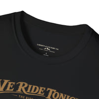 Midnight Rider T-Shirt — We Ride Tonight Motorcycle Club Vintage Flag Tee