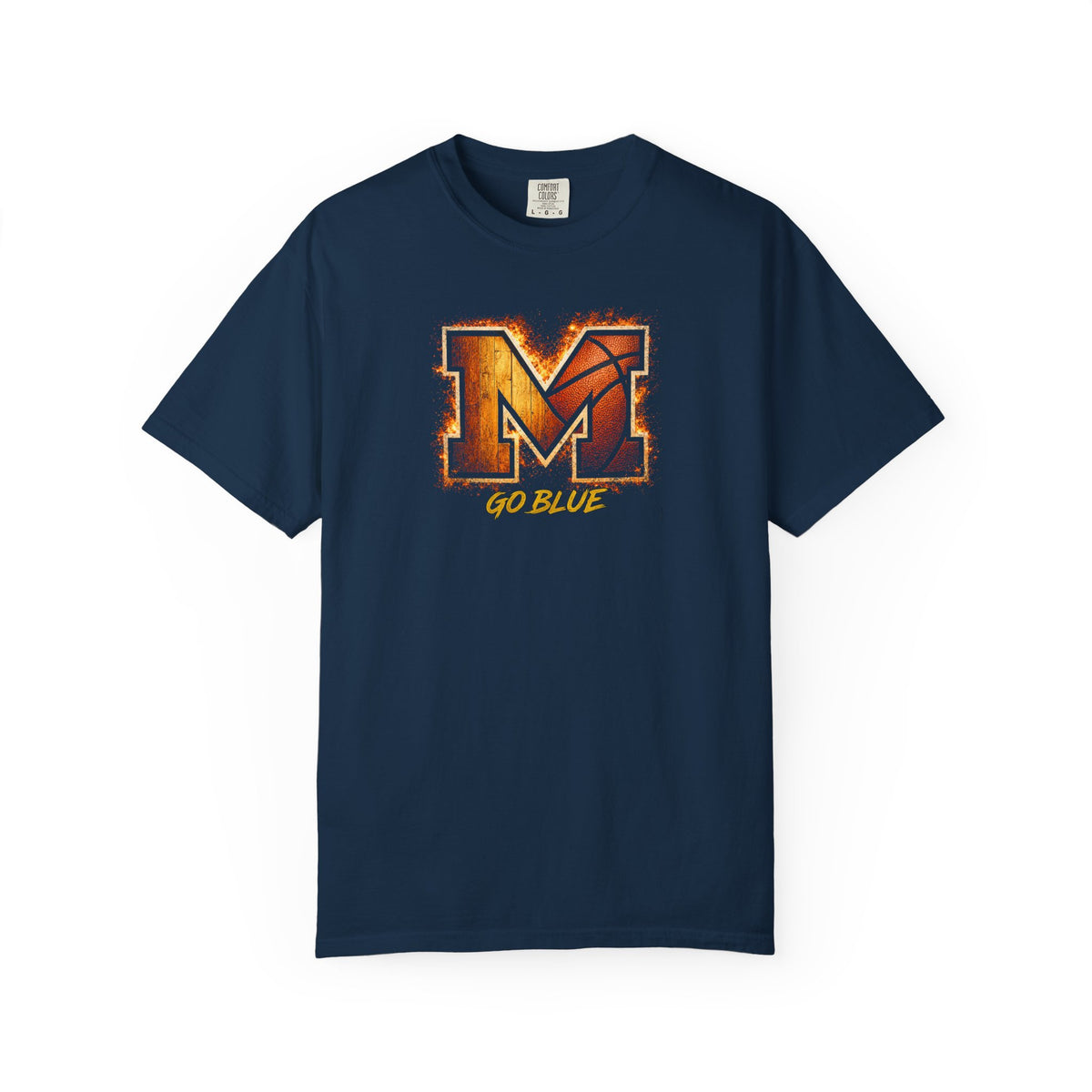 Michigan Wolverines Basketball T-Shirt | Road to the Championship Vintage Block M Garment-Dyed Tee | Victory-One | Liberty & Victory