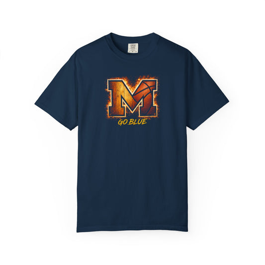 Michigan Wolverines Basketball T-Shirt | Road to the Championship Vintage Block M Garment-Dyed Tee | Victory-One | Liberty & Victory