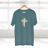 Christian T-Shirt | Rustic Wood Cross In God We Trust Faith Tee | Veteran-Owned | Liberty & Victory Co.