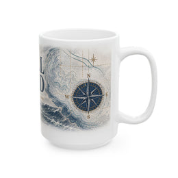 Coastal Faith Coffee Mug | Still Held Through Any Storm 15oz Ceramic | Salt & Salvation | Liberty & Victory Co.