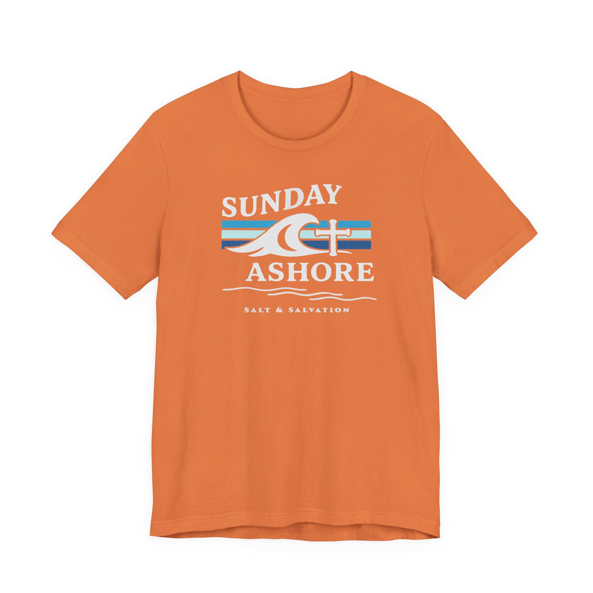 Sunday Ashore Beach Tee | Coastal Surf Faith T-Shirt