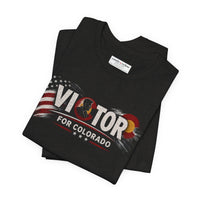 Patriotic T-Shirt | Victor for Colorado OMR Eagle Biker Design | Veteran-Owned | Liberty & Victory Co.